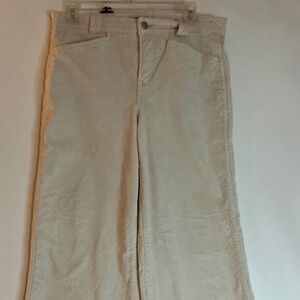 Madewell women’s off white corduroy Emmett wide leg pants size 29 P